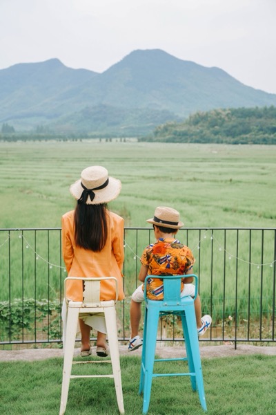 莫干山瀛轩温泉度假民宿 · 霜·田园山景阳台房
